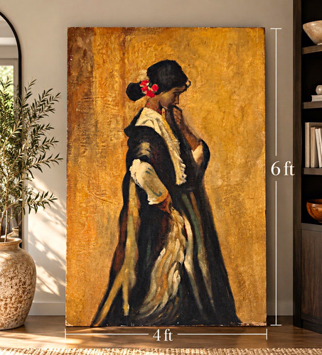 Huge 6ft vintage spanish - spanish, woman